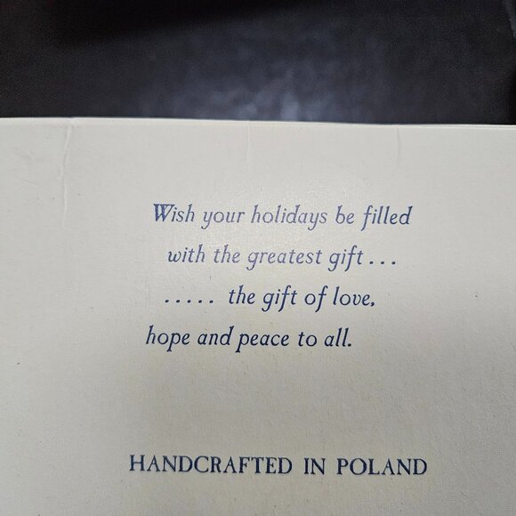 glassware art studio jolly Santa ornament 6.5' made in Poland - Picture 11 of 11